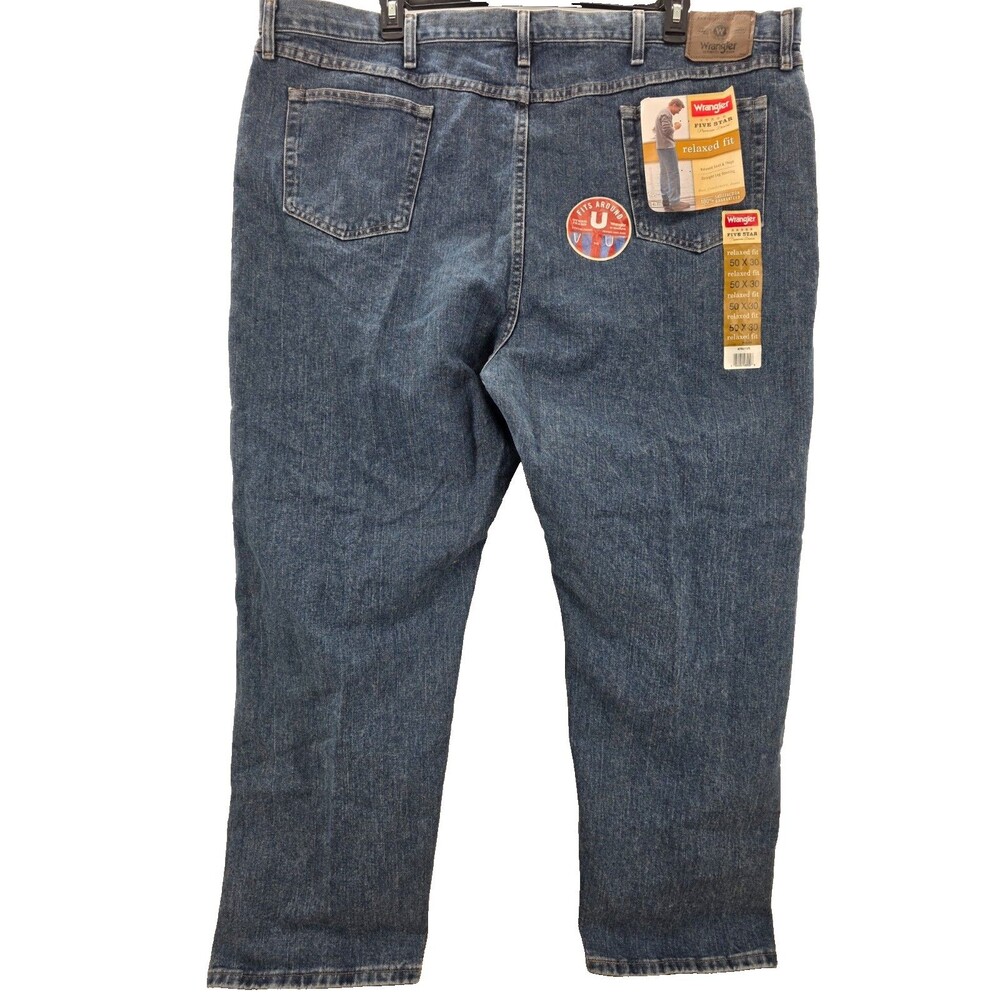 Wrangler 97601VR Men's Relaxed Fit Jeans - Vintage Rinse 50x30 new with tags